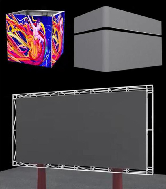 Outdoor Flexible Waterproof Fixed LED Display Screen Arc Customization